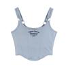 Camisola Bordada con Letra Pure Desire Ropa Interior para Mujer Ropa de Chica Hot Ajustada Camisola Corta Top para Mujer