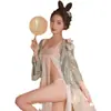 Conjunto de Lencería Estilo Hanfu, Bordado Estilo República de China, Deseo Puro, Caliente y Seductivo