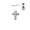 Joyería para Piercing de Aleación de Titanio F136 Diamante Redondo Cruz G23 Aretes para Oreja Labio Ombligo Hélice Ceja Venta al por Mayor