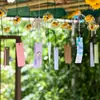 Sinos de Vento de Vidro Transparente Pintado Sino de Vento Redondo de Vidro Japonês Pingente de Bênção de Vidro Decoração de Jardim Terraço Varanda