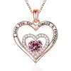 Collar con colgante de corazón eterno puro S925 transfronterizo europeo y americano, regalo de cumpleaños, aniversario y San Valentín para mujer