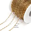 Corrente Lisa Cruz Embossada em Aço Inoxidável 18K Entrelaçada em Oito Corrente Feita à Mão Acessórios para Joias Semi-Acabados para Colar Pulseira