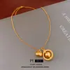 Nuevo Collar de Flor de Candado de Paz Estilo Chino Tendencia Nacional Lujo Ligero Retro Cadena para Suéter Nicho de Gama Alta Versátil Collar Venta al por Mayor