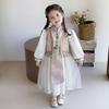 Vestido Han Dynasty para Niñas 2025 Nuevo Estilo Antiguo para Niños Súper Falda Niña Bebé Primavera y Otoño Estilo Étnico Occidental Vestido de Princesa