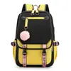 Mochila versátil e moderna estilo coreano para escola e trabalho, leve, durável, para uso externo, com cores contrastantes para meninas