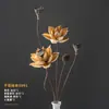 Buquês de flores secas, ornamentos decorativos de flores reais, flores de lótus secas, cápsulas de lótus, raízes de lótus naturais, arranjos florais inspirados em Zen, decorações para sala de estar chinesa.