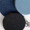 Llavero de espejo de maquillaje con estampado estilo vaquero, espejo rectangular de doble cara de alta definición, espejo portátil de estilo artístico para retocarse