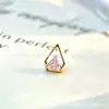 Aretes Serie Oro Rosa F136 Aleación de Titanio 2 Piezas G23 Titanio Rosca Interna Zirconia Studs Labret Aretes Joyería para Piercing