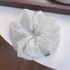 Scrunchie de Rede com Bolinhas Estilo Delicado e Toque Sofisticado, Elástico de Tecido para Coque, Rabo de Cavalo e Acessórios de Cabelo para Mulheres
