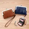 Billetera de Mujer Retro Nueva Transfronteriza Bolso de Mano Cartera Multifuncional de Gran Capacidad Titular de Tarjetas Creativo de Hebilla Corta