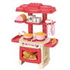 Cocina infantil transfronteriza, juguete de simulación, mini olla para cocinar, horno, mesa de comedor, utensilios de cocina, traje de cocina