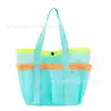 Bolsa de Playa de Malla Portátil Maquillaje Viaje Acabado Almacenamiento Bolsa de Lavar Malla Portátil Natación Baño Bolsa Bolsa de Playa