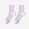 Calcetines de amor para niños de verano de malla fina calcetines apilados medias desodorantes absorbentes de sudor oreja de madera calcetines integrados de 200 agujas