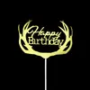 Bandeirinha de Decoração para Bolo de Aniversário Feliz Aniversário Festa Decoração de Bolo Pacote com 10