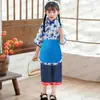 Disfraz de Desempeño de Graduación Qing Sao Disfraz de Desempeño Infantil Chica Recolectora de Té Ropa de Aldeana Disfraz de Obra de Teatro para Mujer Yangge