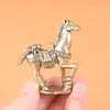 Figura de Caballo de Latón Puro para Decoración de Escritorio en Casa, Mascota de Té, Amuleto de Buena Suerte, Artesanía de Cobre Puro, Éxito Instantáneo, Animal del Zodiaco