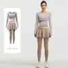 Conjunto de Yoga Slim Fit, Roupa Fitness com Sensação de Pele Nu, Emagrecimento, Roupa de Corrida Fitness Anti-Exposição para Interior para Mulheres