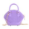 Verão Nova Moda Feminina Bolsa Ombro Transfronteiriço Portátil Crossbody Cadeia Jelly Bag Mini Pérola Shell Bolsa