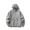 Chaqueta de Senderismo IZEXX de Teflón para Hombre, Otoño, con Capucha, Corte Holgado, Moda Tendencia, Resistente al Agua y a la Abrasión para Exteriores