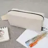 Estuche de Lona Personalizado Transfronterizo Amazon Bolsa de Lona con Cremallera Bolsa de Cosméticos de Mano Bolsa de Papelería para Escuela Primaria