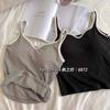 Nuevo estilo de una pieza mar cuello europeo chaleco lijado moda simple clásico versátil top de mujer con hilo para llevar por dentro y por fuera