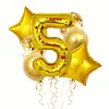 Globos de Cumpleaños Globos de Número de 32 pulgadas Fábrica al por Mayor Juego de 8 Piezas Patrón Impreso Globos de Película de Aluminio para Decoración de Escenas