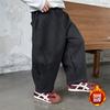 Calças Casuais Cimitarra de Cor Sólida Forradas com Lã para Outono e Inverno Calças da Moda Coreana Infantil de Lã Integrada Calças Compridas para Bebê