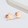 Aretes de Animales de Acero Inoxidable Nuevos y Modernos Estilo Coreano para Hombres y Mujeres Aguja Fina Aretes de Animal Lobo Joyería para la Oreja al Por Mayor