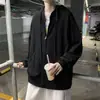 Suéter com Capuz Novo de Primavera e Outono Cardigan Masculino Estilo Hong Kong bf Marca de Moda Moda Estudantil Solto Casual Jaqueta Esportiva Moda