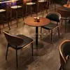 Mesa y Sillas de Restaurante Café Estilo Retro Occidental Mesas y Sillas de Restaurante de Música Combinación de Mesa y Silla de Bar Mesa de Bistro de Madera Maciza Comercial