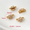 Ouro 14K Preenchido com Cobre com Preservação de Cor Incrustado com Zircônia Zircônia Colorida Espaçadores de Linha Dupla DIY Joias Feitas à Mão Pulseira Colar Acessórios Contas