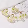 Flores Artificiales con 4 Ramas, Flores de Cerezo, Crisantemos, Decoración de Pared de Flores para Bodas, Accesorios para el Cabello Estilo Bosque DIY, Coronas de Flores, Accesorios de Decoración de Flores para Pasadores