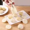 Molde de repujado para pastel de luna tipo piel de nieve, molde grande para pastel de luna casero DIY, sello de repostería prensado a mano, pastel de frijol mungo