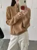 [Estilo Vintage Old Money] Suéter de Punto Trenzado 100% Lana con Media Cremallera y Manga Larga para Mujer, Prendas de Punto Versátiles Otoño/Invierno 2026