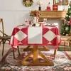 Mantel de Año Nuevo, mantel festivo rojo de Navidad, mantel de ambiente, mantel de comedor, par de manteles, mantel decorativo de estilo navideño.