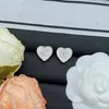 Novedad 2025 Pendientes Chanel de Resina con Forma de Corazón y Doble C para Mujer, Pendiente de Plata, Lujo de Gama Alta, Foto Real, Pendientes en Forma de Corazón al por Mayor