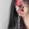 Adecuado para Hebilla de Taladro de Auriculares Freeclip Hebilla de Clip para Oreja con Borla de Mariposa Diseño Personalizado de Nicho Pendientes de Gama Alta