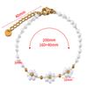 Nuevo estilo pulsera collar flor margarita fresca pequeña color vintage acero inoxidable tejido cadena de cristal acabada cadena