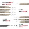 Punta fina 0.05 trazo de dibujo 0.4mm pluma de aguja negro pluma de gancho punta pincel para cómic 0.2 dibujo lineal 0.3 arte