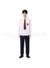 Conjunto de uniforme escolar de estilo universitario, que incluye una camisa blanca, una falda plisada y una corbata, adecuado tanto para estudiantes de secundaria como de preparatoria, y para usar en actuaciones corales a gran escala