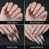 Decorações de Nail Art Cruzadas de 12 Grades Transfronteiriças em Formato de Cruz Misturadas com Contas de Aço Grandes e Pequenas, Borboleta Oca Laço de Gravata Liga Metálica Acessórios Vestíveis para Unhas