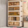 Gabinete de Almacenamiento Transparente Modelo Nuevo Gabinete de Almacenamiento con Puerta Estante de Almacenamiento Multicapa Gabinete de Plástico para Snacks Gabinete de Almacenamiento para Niños