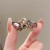 Cuerda para el cabello estilo coreano, elegante, con forma de mariposa, estilo Mori, con diamantes brillantes, para niña, con anilla elástica para el cabello.