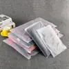 Bolsas de plástico personalizadas para ropa, bolsas de CPE esmeriladas con cierre, bolsas de embalaje de PE semitransparentes para ropa, bolsas de almacenamiento, bolsas selladas