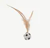 Nuevo Juguete de Pelota Elástica para Gatos, Pelota Deportiva Elástica de Bádminton con Plumas, Palo para Provocar Gatos para Entretenimiento Propio y Alivio del Aburrimiento, Pelota para Provocar Gatos