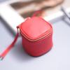 Mini Porta-Moedas Feminino Couro Genuíno Bolsa para Batom Bolsa de Cosméticos com Almofada de Ar Bolsa de Mão de Couro de Vaca Bolsa de Cosméticos para Fones de Ouvido Porta-Moedas