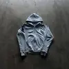 Y2K Retro Americano Punk Bordado Punk Oscuro Moda Elegante de Calle Casual Holgado Sudadera con Cremallera Ins
