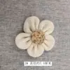 Cesta de flores artesanal decorativa linho flor diy linho rosa laço chapéu acessórios jardim de infância falso Flores tridimensionais