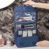Bolsa de Armazenamento de Viagem Simples e Portátil, Bolsa para Maquiagem de Produtos para a Pele, Bolsa de Higiene Pessoal com Gancho de Separação Seco e Úmido