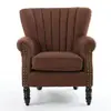 Sofá de terciopelo individual estilo americano, sillón perezoso a rayas retro simple, silla sofá de cuero para balcón de casa, sofá pequeño de moda